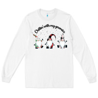 White chillin' with my gnomies for light Long Sleeve Tee - artisFamous