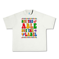 Pistachio see the able not the label Urban Heavy Tee - CowhideDigitalArt