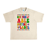 Sandshell see the able not the label Urban Heavy Tee - CowhideDigitalArt