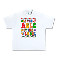 White see the able not the label Urban Heavy Tee - CowhideDigitalArt