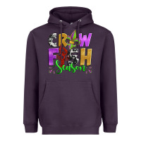Plum crawfish season mardi gras carnival fleur de lis Heavyweight Hoodie - Jasminsmagicworld