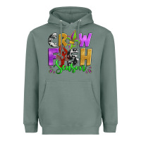 Sage crawfish season mardi gras carnival fleur de lis Heavyweight Hoodie - Jasminsmagicworld