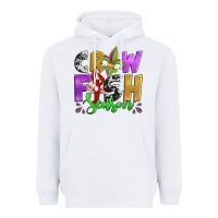 Crawfish Season Mardi Gras Carnival Fleur De Lis Heavyweight Hoodie | Teevron