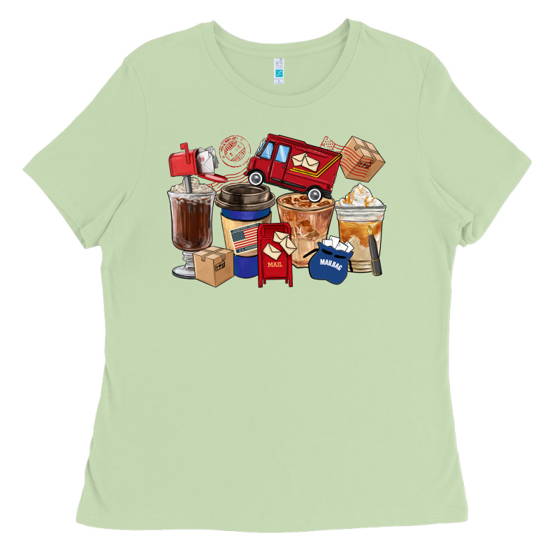 Postal Worker Coffee Cups Ladies Tee by FaDigitalArtStudio | Teevron