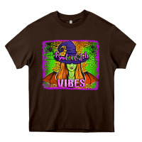 Chocolate Brown bad witch vibes Heavy Core Tee - Jasminsmagicworld