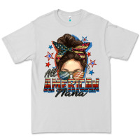 Dove Grey All American nana messy bun Premium Tee - FaDigitalArtStudio