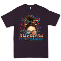 Plum All American nana messy bun Premium Tee - FaDigitalArtStudio