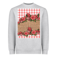 Heather Grey valentines day burlap background Heavyweight Sweatshirt - Jasminsmagicworld