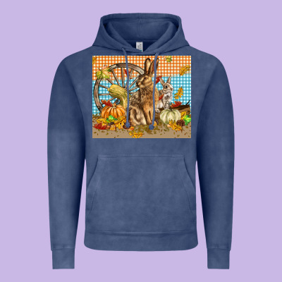 Fall Rabbit  Mousepad Vintage Hoodie Designed By Lillyallendesigns