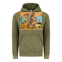 Vintage Olive fall rabbit  mousepad Vintage Hoodie - LillyAllenDesigns