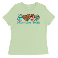 Peace Love Teach Ladies Tee | Teevron