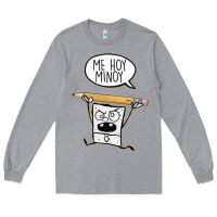Heather Grey sponge bob Long Sleeve Tee - artisFamous