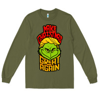 Army Green Maga Christmas Edition Long Sleeve Tee - artisFamous