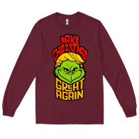 Burgundy Maga Christmas Edition Long Sleeve Tee - artisFamous