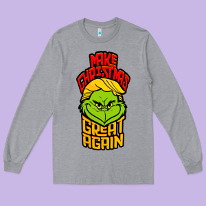 Maga Christmas Edition Long Sleeve Tee Designed By Artisfamous
