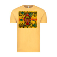 Vintage Mustard african mask tumbler Vintage Tee - BundleAndBundleShop