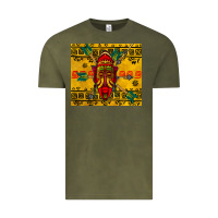 Vintage Olive african mask tumbler Vintage Tee - BundleAndBundleShop
