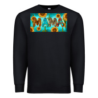 Black western mama with sunflowers and cactus Premium Sweatshirt - RanaPortraitStore