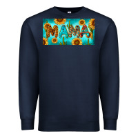 Navy western mama with sunflowers and cactus Premium Sweatshirt - RanaPortraitStore