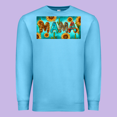 Western Mama With Sunflowers And Cactus Premium Sweatshirt Designed By Ranaportraitstore