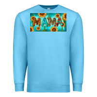 Ocean Blue western mama with sunflowers and cactus Premium Sweatshirt - RanaPortraitStore