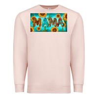 Pale Pink western mama with sunflowers and cactus Premium Sweatshirt - RanaPortraitStore