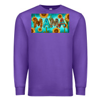 Purple western mama with sunflowers and cactus Premium Sweatshirt - RanaPortraitStore