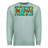 Seafoam western mama with sunflowers and cactus Premium Sweatshirt - RanaPortraitStore