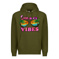 Army Green Summer Vibes Premium Hoodie - Jasminsmagicworld