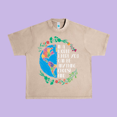 Autism Awareness Kindness Puzzle Earth Urban Heavy Tee Designed By Cowhidedigitalart