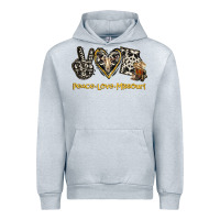 Heather Grey Peace Love Missouri Urban Hoodie - Jasminsmagicworld