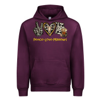 Mauve Wine Peace Love Missouri Urban Hoodie - Jasminsmagicworld
