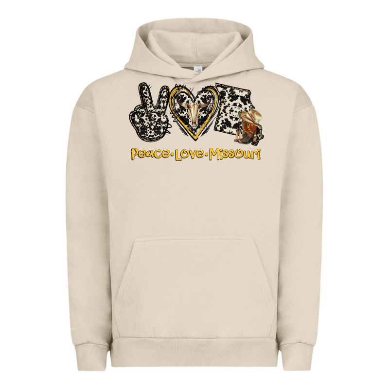 Peace Love Missouri Urban Hoodie by Jasminsmagicworld | Teevron