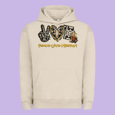 Peace Love Missouri Urban Hoodie Designed By Jasminsmagicworld