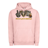 Pigment Salmon Peace Love Missouri Urban Hoodie - Jasminsmagicworld