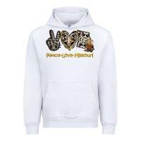 White Peace Love Missouri Urban Hoodie - Jasminsmagicworld