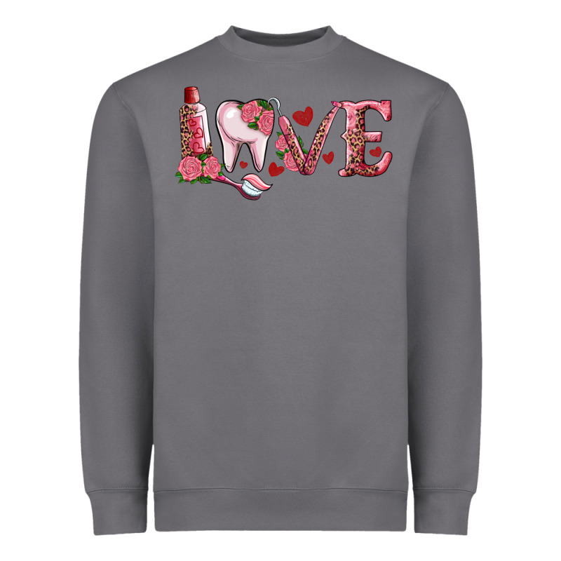 Valentines Day Dental Love Heavyweight Sweatshirt by RanaPortraitStore | Teevron