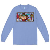 Colony Blue noel snowman christmas Long Sleeve Tee - CowhideDigitalArt