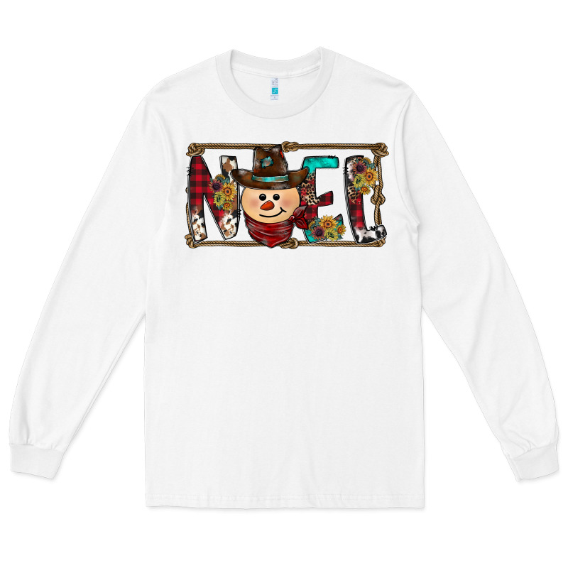 Noel Snowman Christmas Long Sleeve Tee by CowhideDigitalArt | Teevron