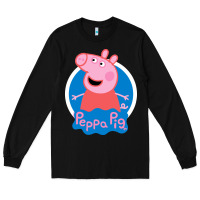 Black peppa pig Long Sleeve Tee - artisFamous