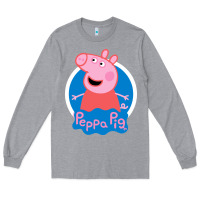 Heather Grey peppa pig Long Sleeve Tee - artisFamous