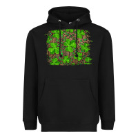 Black st patrick's day shamrock and leopard distressed Heavyweight Hoodie - RanaPortraitStore