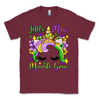 Burgundy little miss mardi gras unicorn  olivia Classic Tee - OliviaCreatesArt