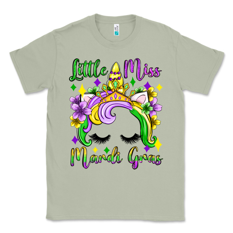 Little Miss Mardi Gras Unicorn  Olivia Classic Tee by OliviaCreatesArt | Teevron