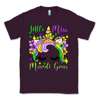 Plum little miss mardi gras unicorn  olivia Classic Tee - OliviaCreatesArt