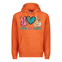 Carrot peace love easter with bunny and butterfly Premium Hoodie - Artiststas