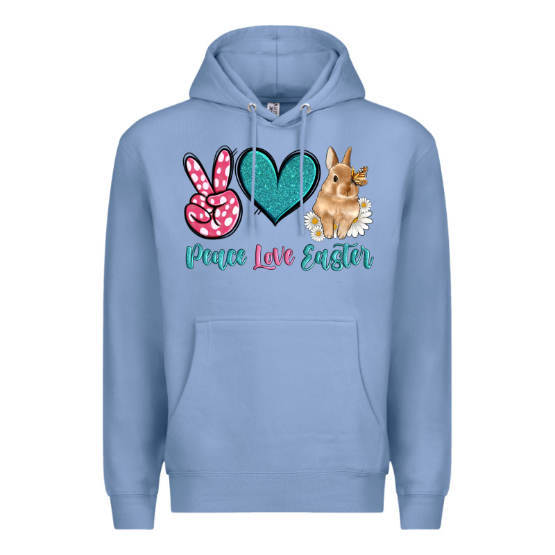 Peace Love Easter With Bunny And Butterfly Premium Hoodie by Artiststas | Teevron