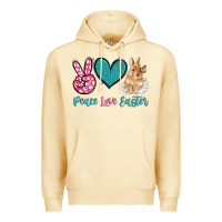 Pina Colada peace love easter with bunny and butterfly Premium Hoodie - Artiststas