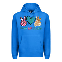 True Royal peace love easter with bunny and butterfly Premium Hoodie - Artiststas