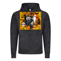 Vintage Black panda halloween Vintage Hoodie - LillyAllenDesigns
